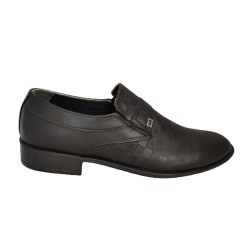 Ανδρικά παπούτσια δερμάτινα μαύρα σκαρπίνια - 1091AP-DER-SKARP-M