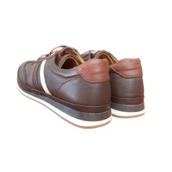 Αθλητικά δερμα΄τινα ανδρικά παπούτσια καφέ - 3108AAK
