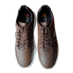 Ανδρικά παπούτσια με κορδόνια καφέ - 1032AN-KORD-K
