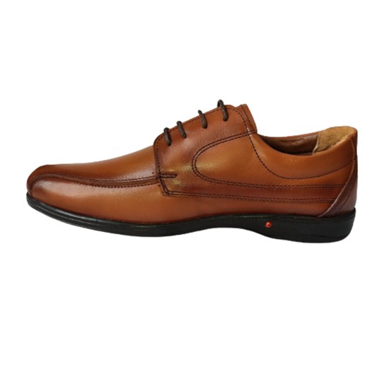 Ανδρικά παπούτσια δερμάτινα καμελ με κορδόνια και με τζελ  AP-GEL-D-KORD-TABA-011