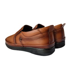 Ανδρικά παπούτσια δερμάτινα με τζελ ταμπά - AP-GEL-D-TABA-013