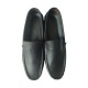 Ανδρικά παπούτσια δερμάτινα παντοφλέ μαύρα - AP-DE-PANT-M022