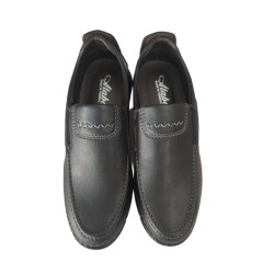 Παπούτσια ανδρικά δερμάτινα μαύρα - PA-AND-DERM-M010