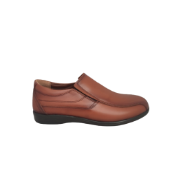 Παπούτσια ανδρικά δερμάτινα με τζελ ταμπά - PA-ANDR-DERM-G-T05
