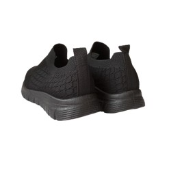 Αθλητικά γυναικεία υφασμάτινα παπούτσια μαύρα - ATH-GYN-M-028