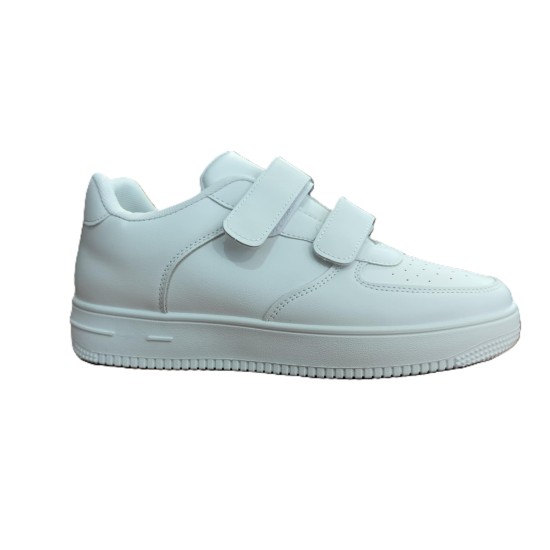 Ανδρικά Sneakers άσπρα με αυτοκόλλητο -  S-A-SKR