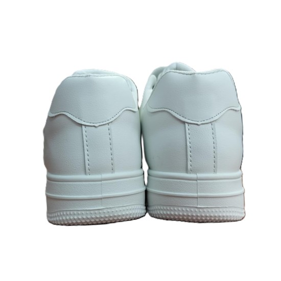 Ανδρικά Sneakers άσπρα με αυτοκόλλητο -  S-A-SKR