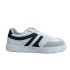 Ανδρικά Sneakers χρώμα λεύκα με μαύρες γραμμές -  S-A-A