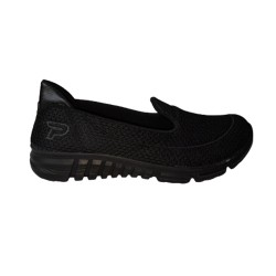 Γυναικεία παπούτσια υφασμάτινα μαύρα - GYPAP-IFASM-M-010