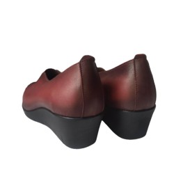  Γυναικεία παπούτσια δερμάτινα μπορντό - 14GYPA-DER-TAK-BORDO-01